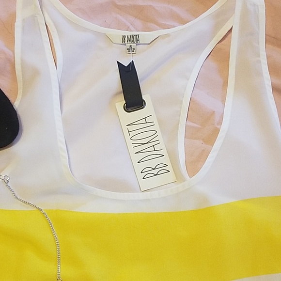 BB Dakota Colorblock sleeveless sheer top - Picture 3 of 3